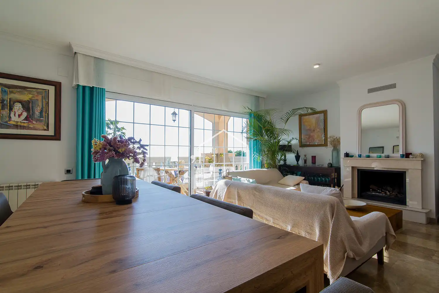 Wohnzimmer von Haus oder Chalet zum Verkauf in Teià mit Klimaanlage, Heizung und Privatgarten