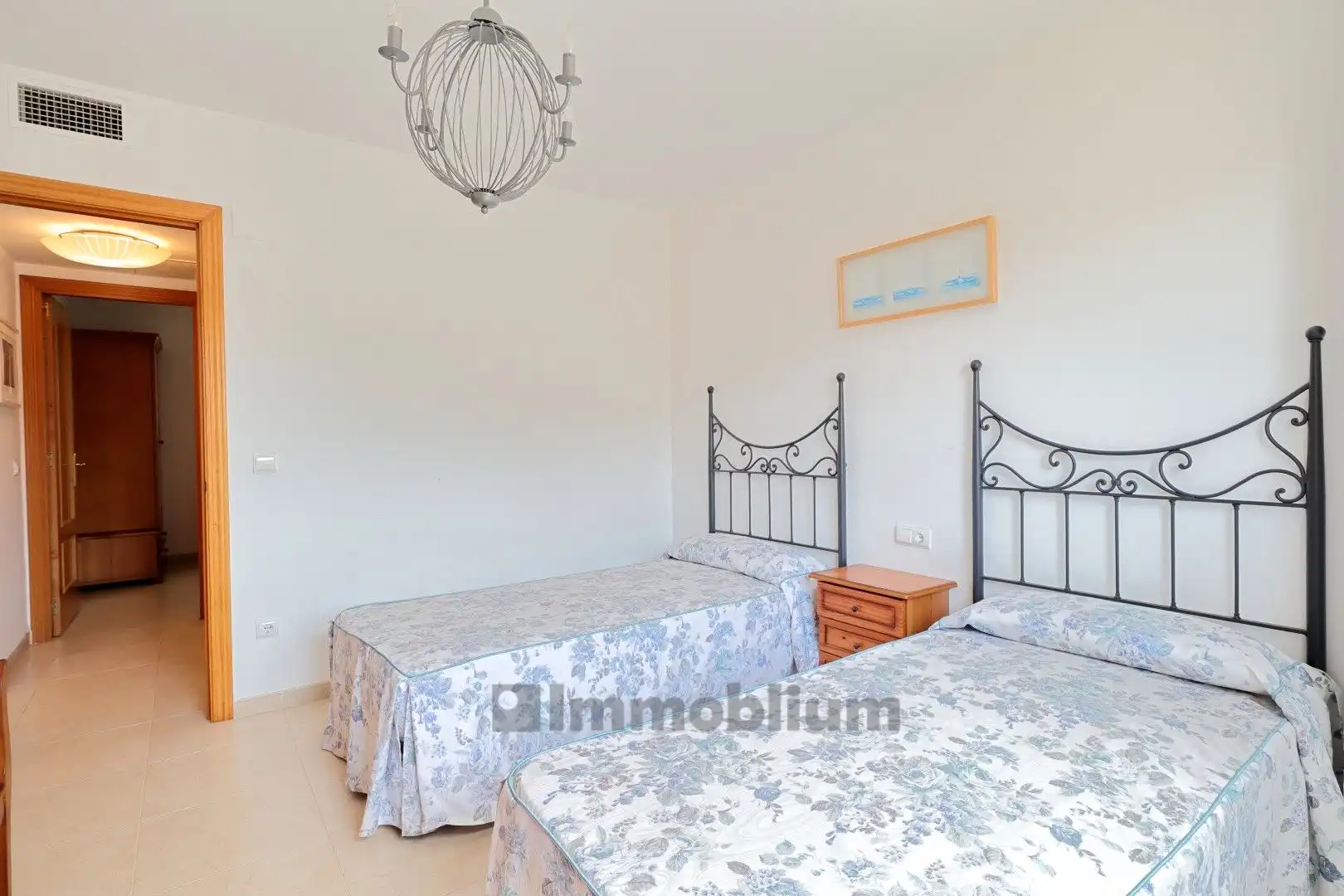 Schlafzimmer von Wohnung zur Miete in Torredembarra mit Klimaanlage, Heizung und Privatgarten