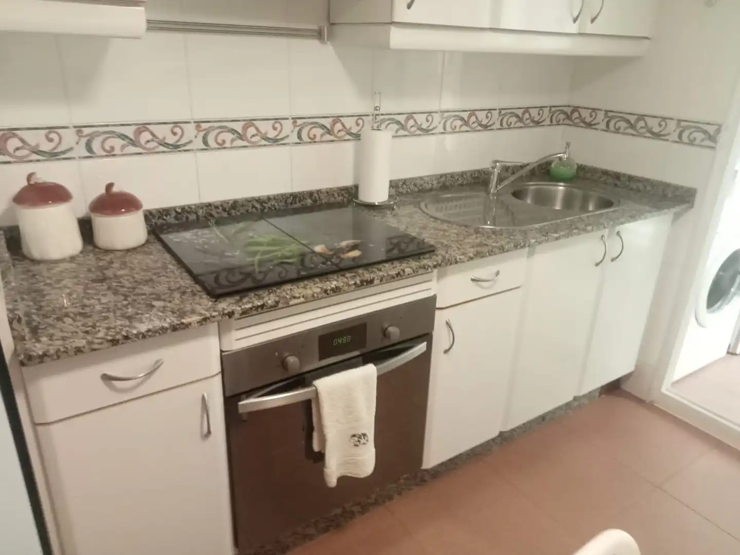 Kitchen of Flat for rent in Santiago de Compostela   with Heating, Parquet flooring and Terrace
