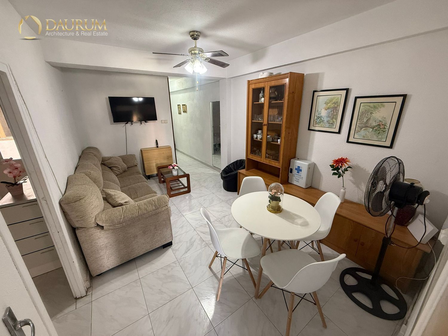 Sala d'estar de Pis en venda en Alicante / Alacant amb Calefacció, Terrassa i Moblat