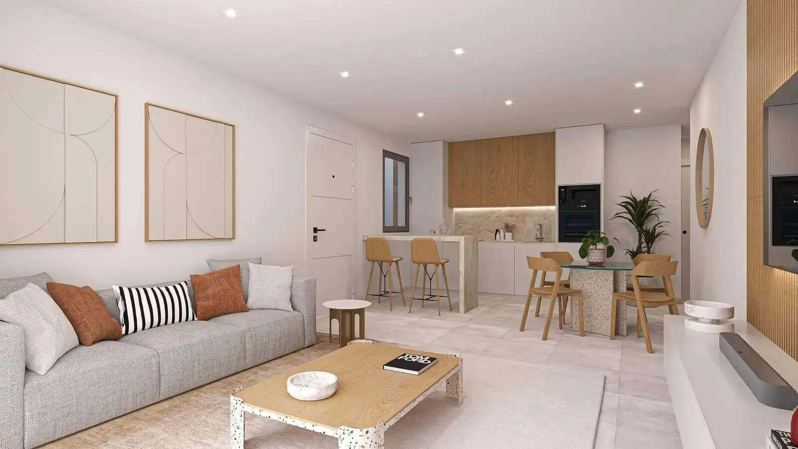Sala d'estar de Casa o xalet en venda en Torre-Pacheco amb Aire condicionat, Jardí privat i Terrassa