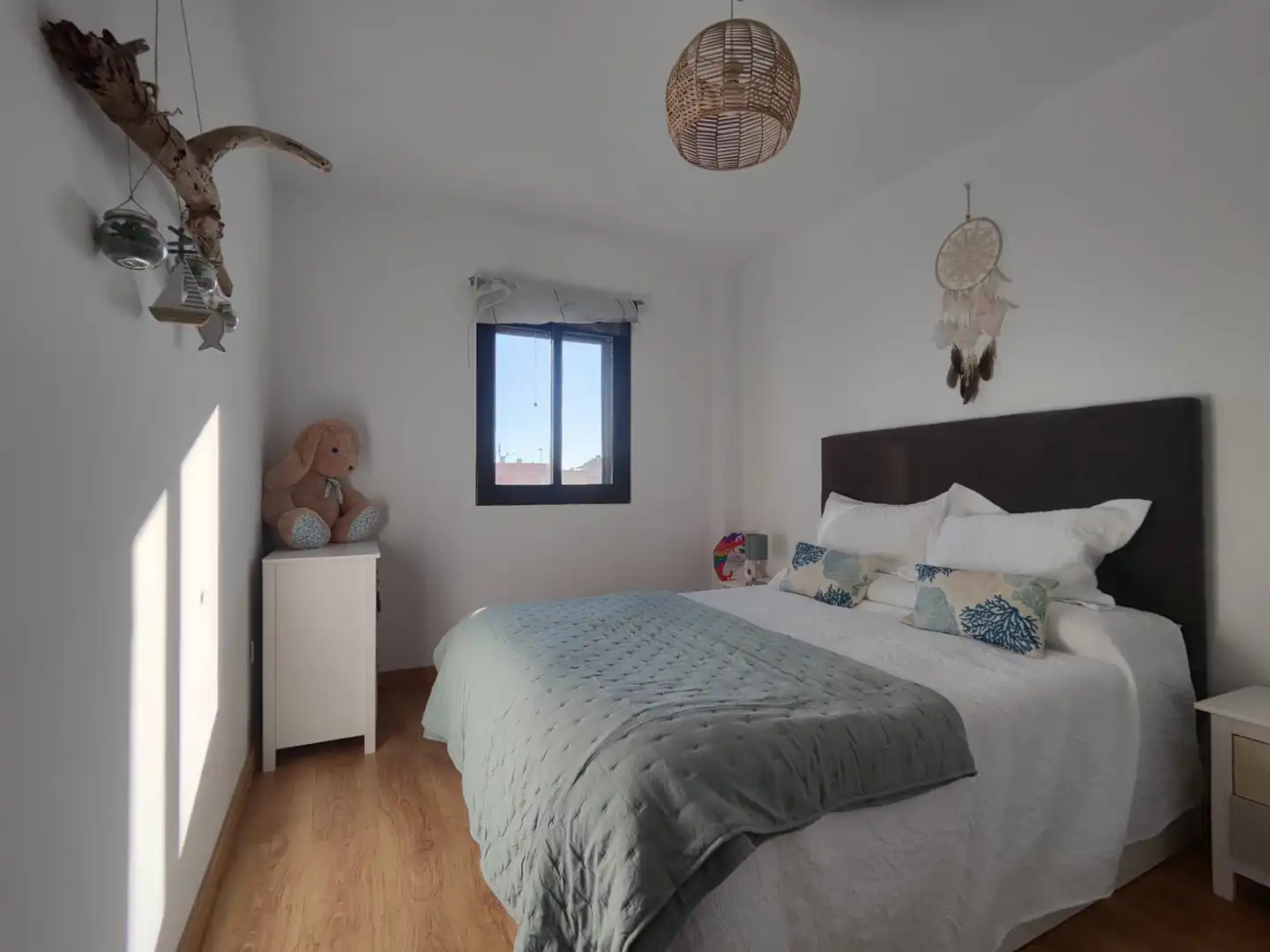 Bedroom of Flat for rent in Sant Jaume d'Enveja  with Air Conditioner, Heating and Parquet flooring