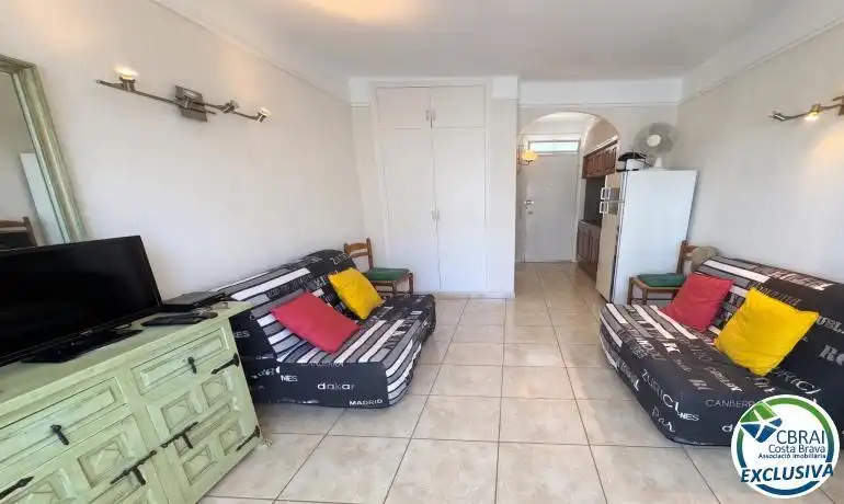 Bedroom of Flat for sale in Roses  with Terrace, Furnished and TV