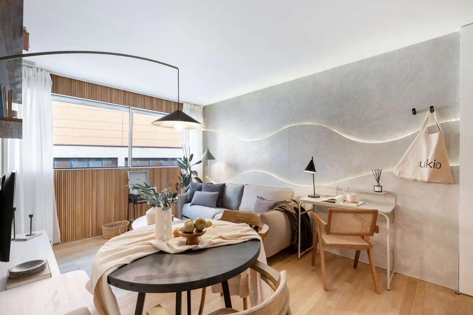 Sala d'estar de Apartament per a compartir en Madrid amb Aire condicionat, Terrassa i Moblat