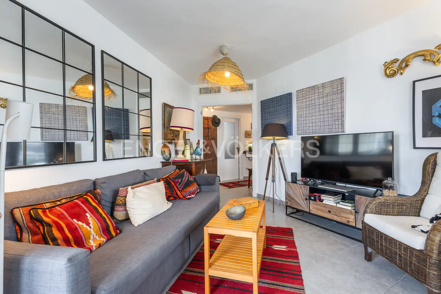 Living room of Flat for rent in El Verger  with Air Conditioner, Heating and Private garden