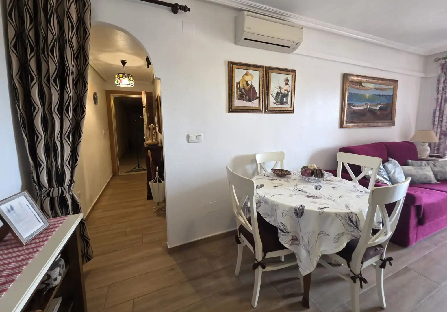 Esszimmer von Dachboden zum Verkauf in Santa Pola mit Klimaanlage, Terrasse und Abstellraum