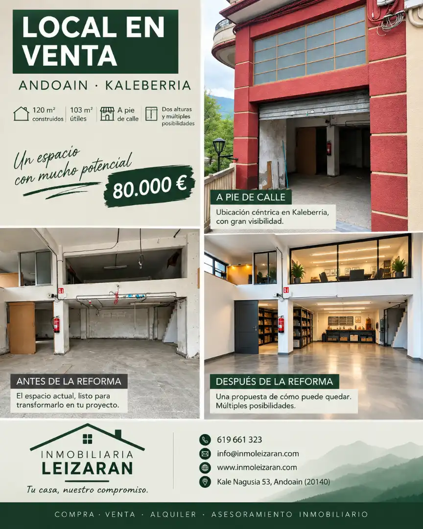 Local commercial à vendre à Kaleberria Kalea