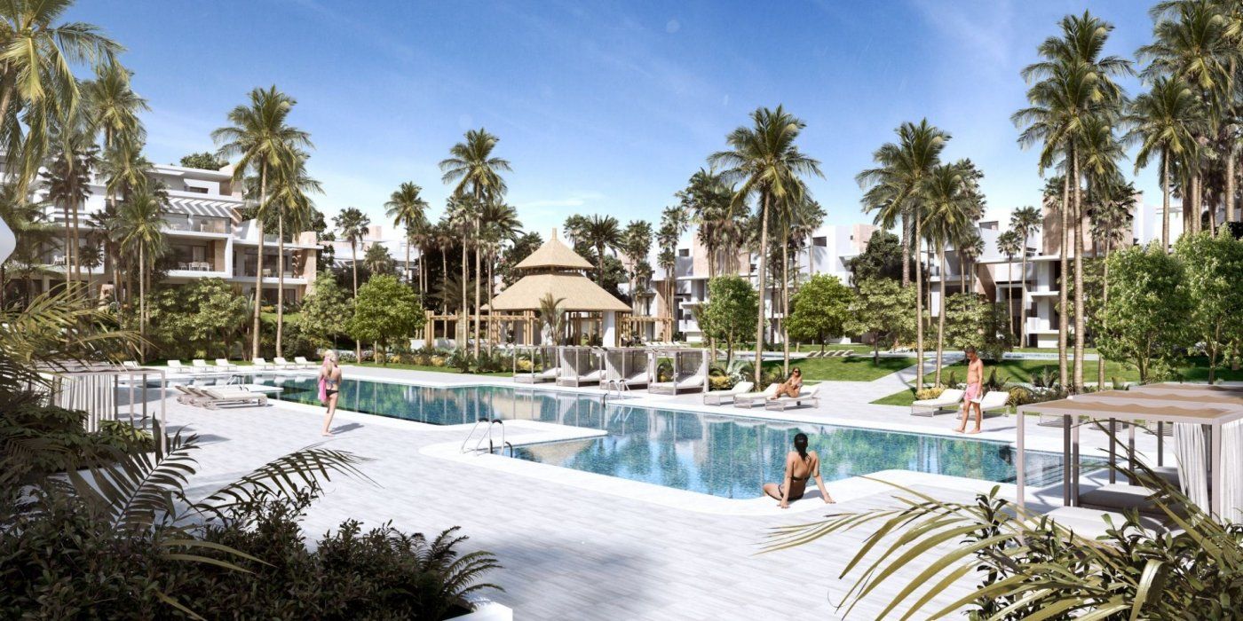 Swimming pool of Apartment for sale in Estepona  with Air Conditioner, Heating and Private garden
