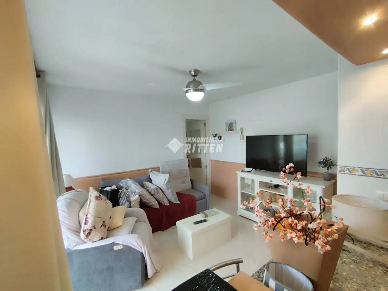 Wohnzimmer von Wohnung zur Miete in La Manga del Mar Menor mit Klimaanlage, Terrasse und Möbliert