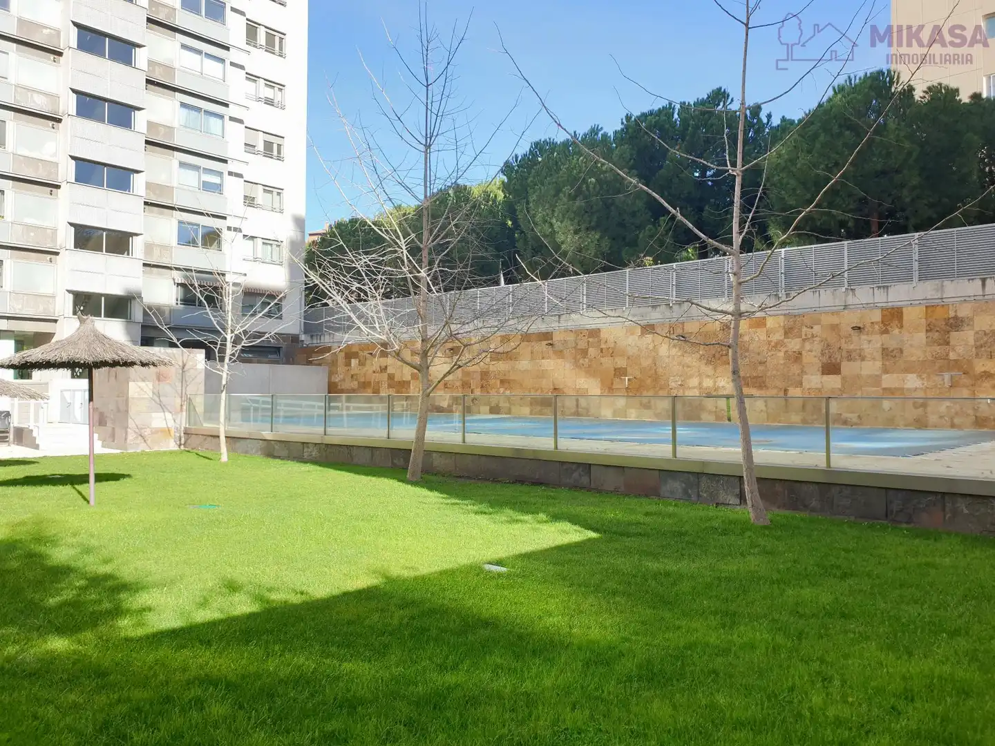 Swimming pool of Flat for rent in Madrid  with Air Conditioner, Heating and Community pool