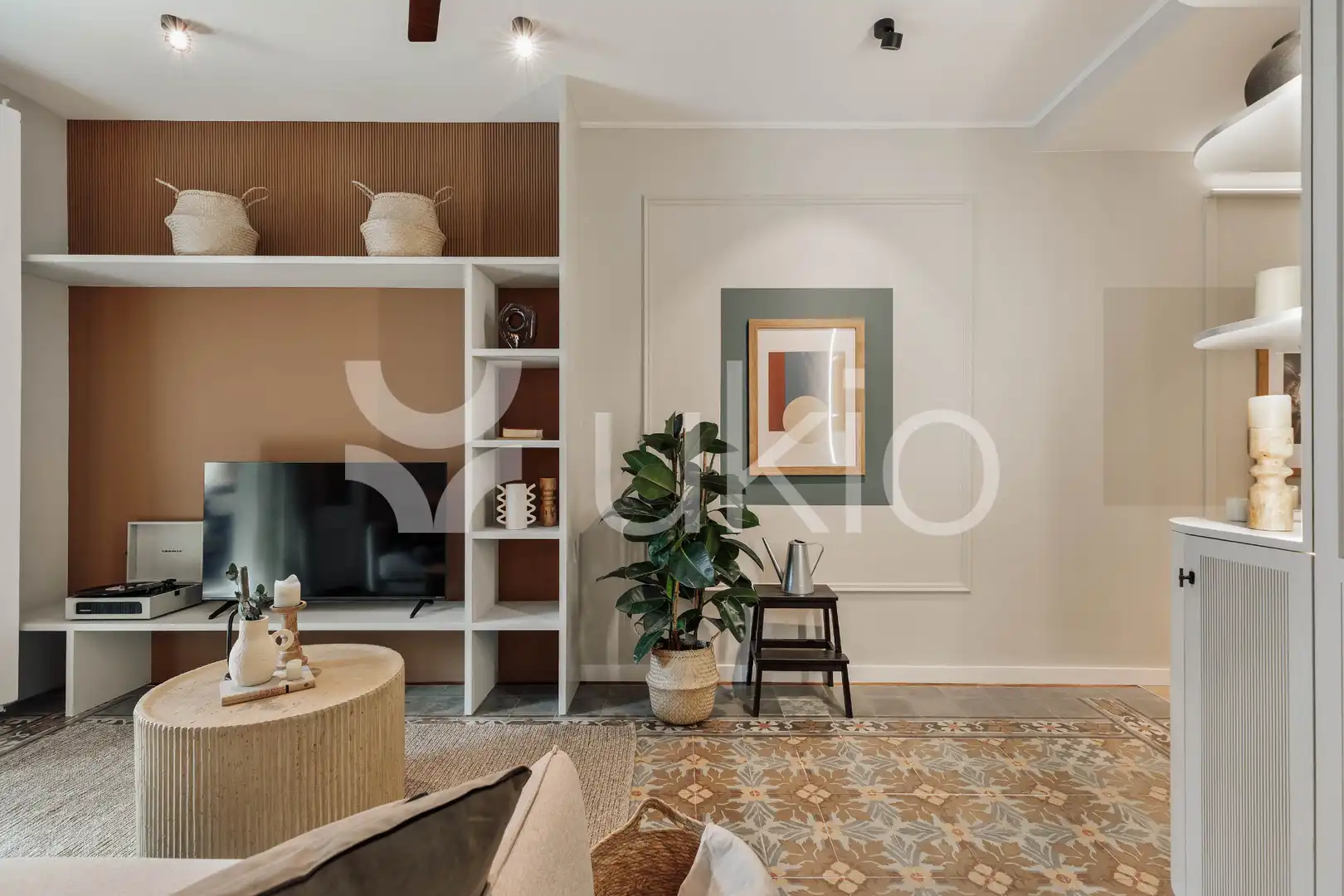 Wohnzimmer von Wohnungen zur Miete in Barcelona mit Klimaanlage, Heizung und Möbliert