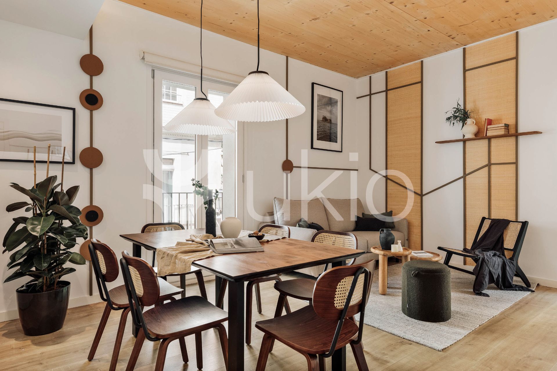 Sala d'estar de Apartament de lloguer en  Barcelona Capital amb Aire condicionat, Calefacció i Terrassa