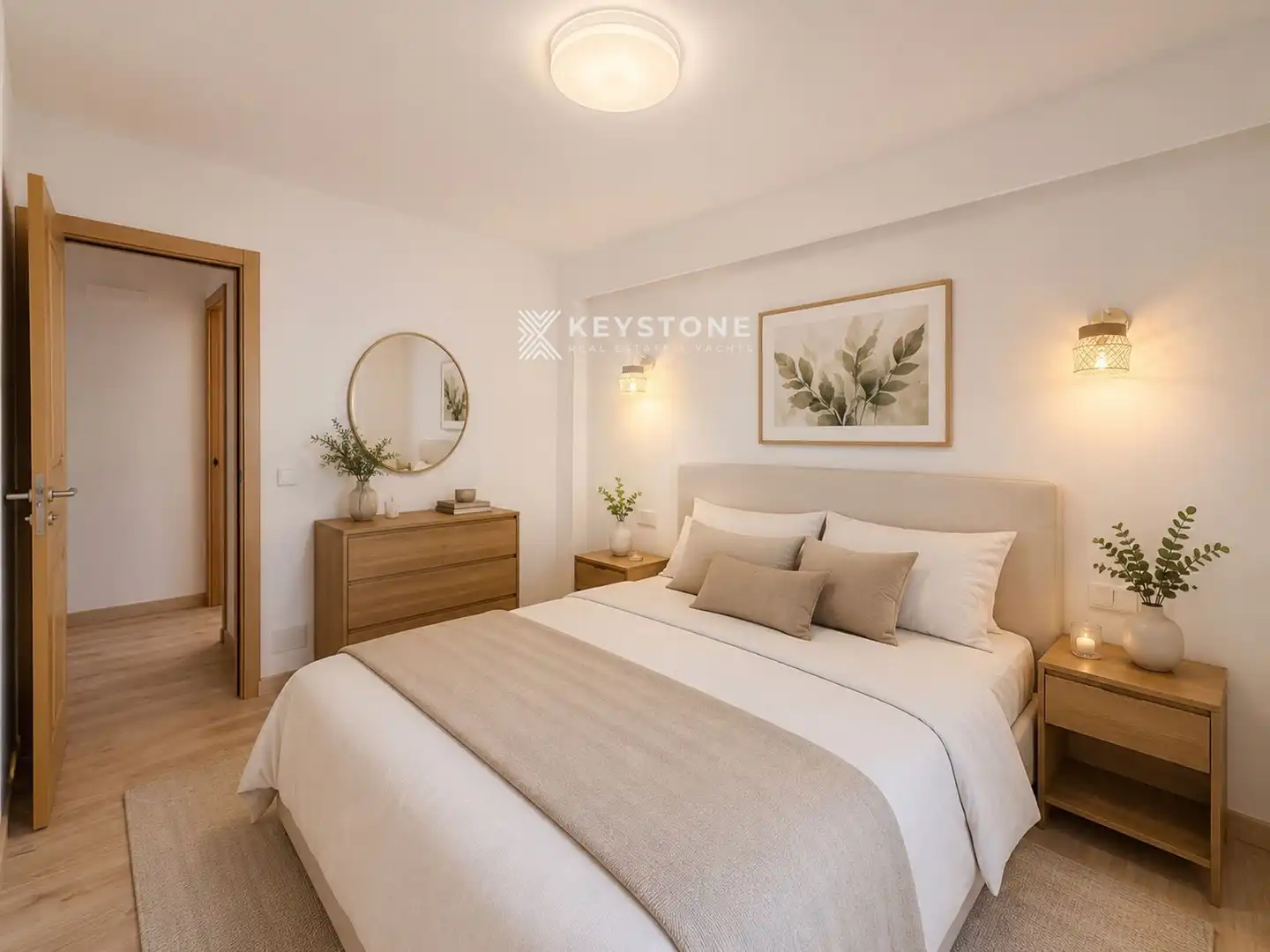 Schlafzimmer von Dachboden zur Miete in  Palma de Mallorca mit Klimaanlage und Terrasse