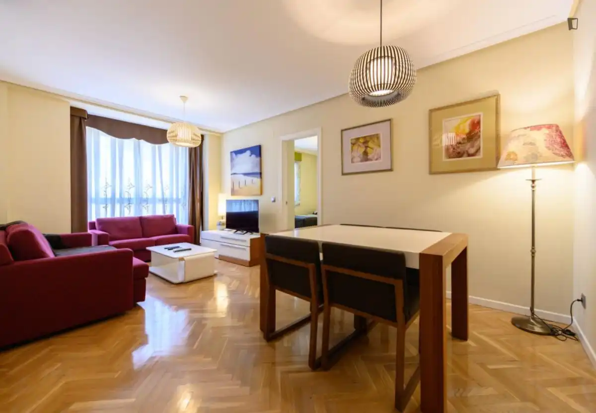 Living room of Apartments for rent in Madrid  with Air Conditioner, Heating and Furnished