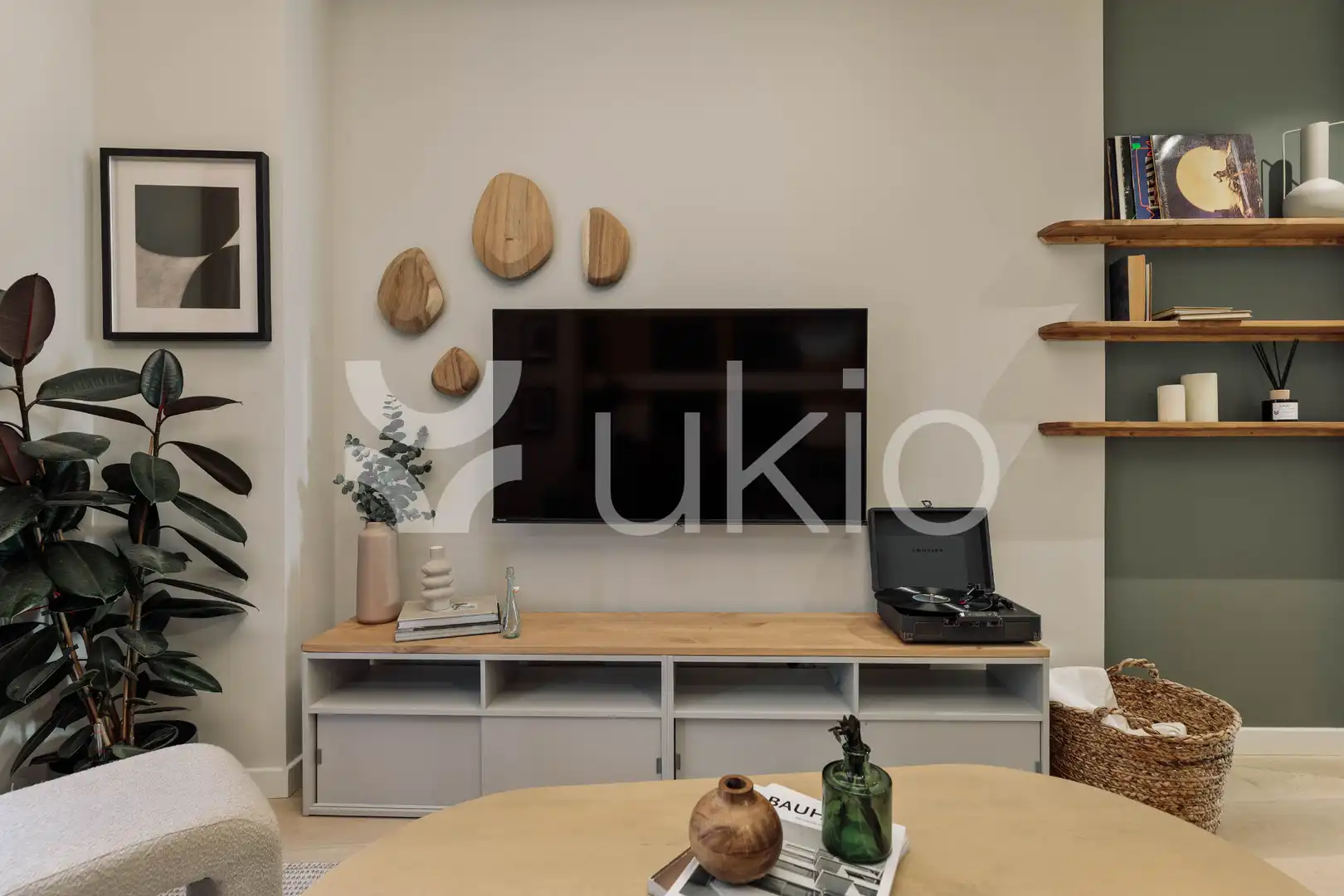 Sala de estar de Apartamento de alquiler en Barcelona con Aire acondicionado, Calefacción y Terraza