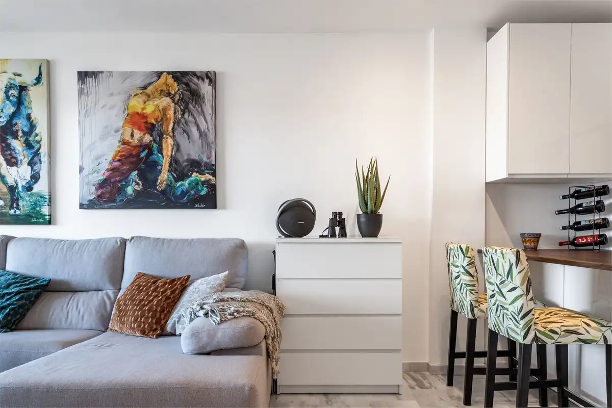 Sala de estar de Apartamento en venta en Mijas con Aire acondicionado, Calefacción y Terraza