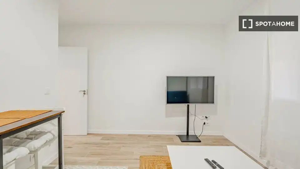Sala d'estar de Estudi per a compartir en Madrid amb Aire condicionat, Calefacció i Terrassa