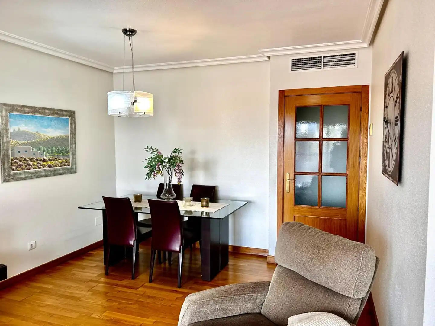 Comedor de Piso de alquiler en Murcia con Aire acondicionado, Piscina y Amueblado