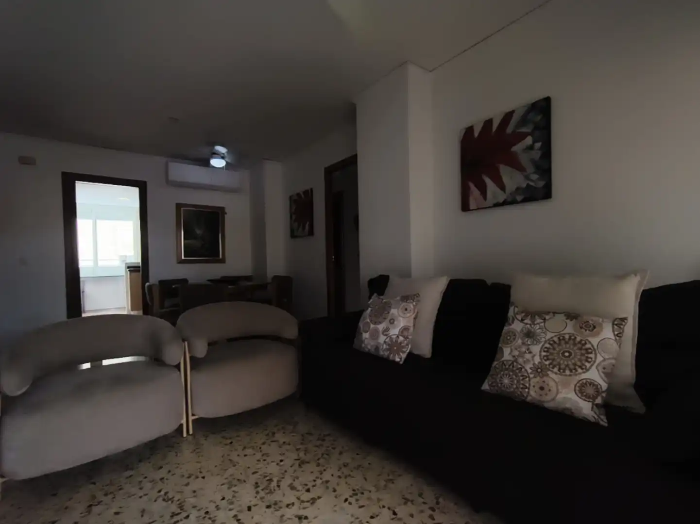 Sala d'estar de Pis de lloguer en Gandia amb Aire condicionat, Calefacció i Terrassa