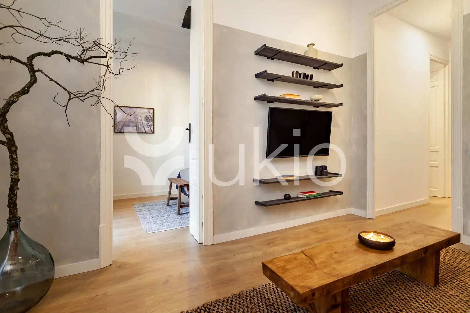 Living room of Apartments for rent in Barcelona  with Air Conditioner, Terrace and Furnished