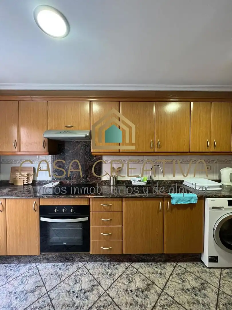 Kitchen of Flat for rent in Valencia  with Air Conditioner, Heating and Terrace