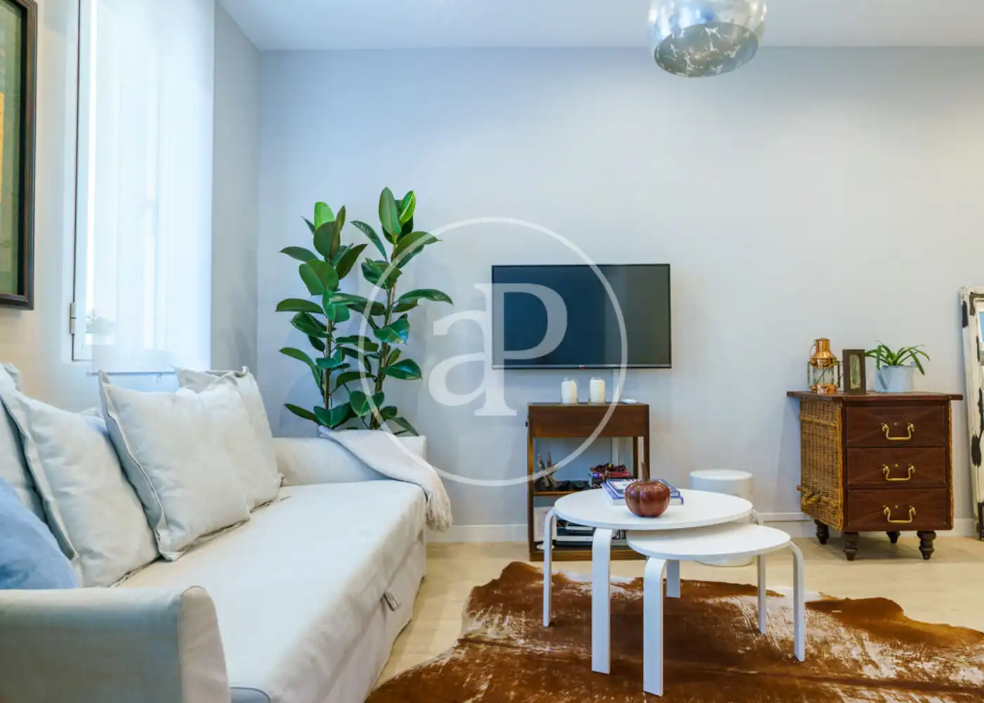 Sala d'estar de Pis de lloguer en Barrio de Salamanca