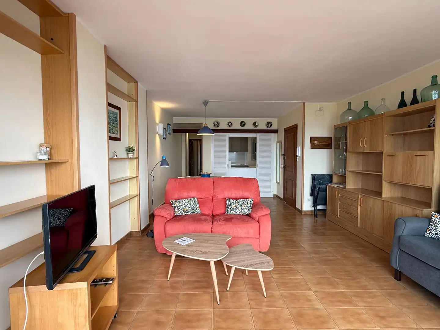 Sala de estar de Apartamento de alquiler en Calonge i Sant Antoni con Terraza y Amueblado