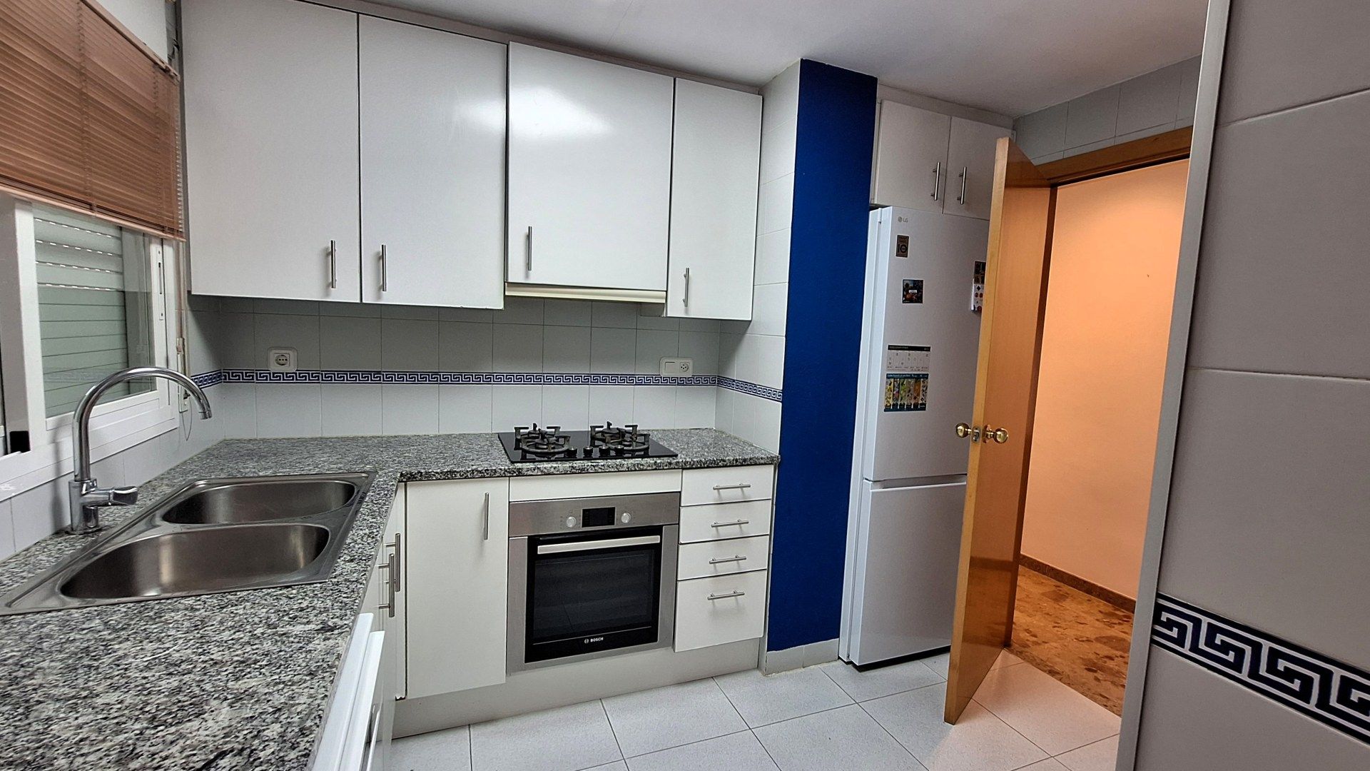 Kitchen of Flat for sale in Girona Capital  with Air Conditioner, Heating and Balcony