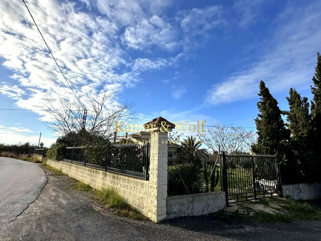Vista exterior de Casa o xalet en venda en Elche / Elx amb Aire condicionat, Jardí privat i Piscina