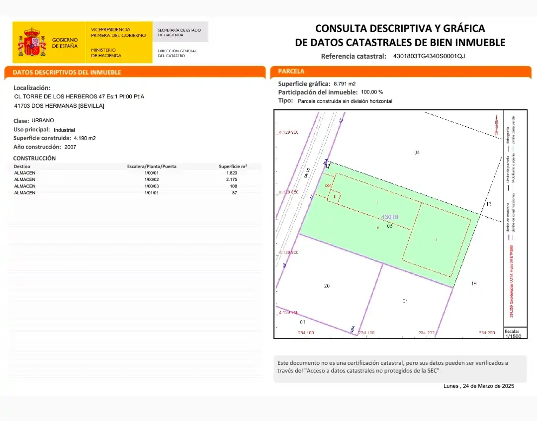 Industrial buildings for rent in Dos Hermanas