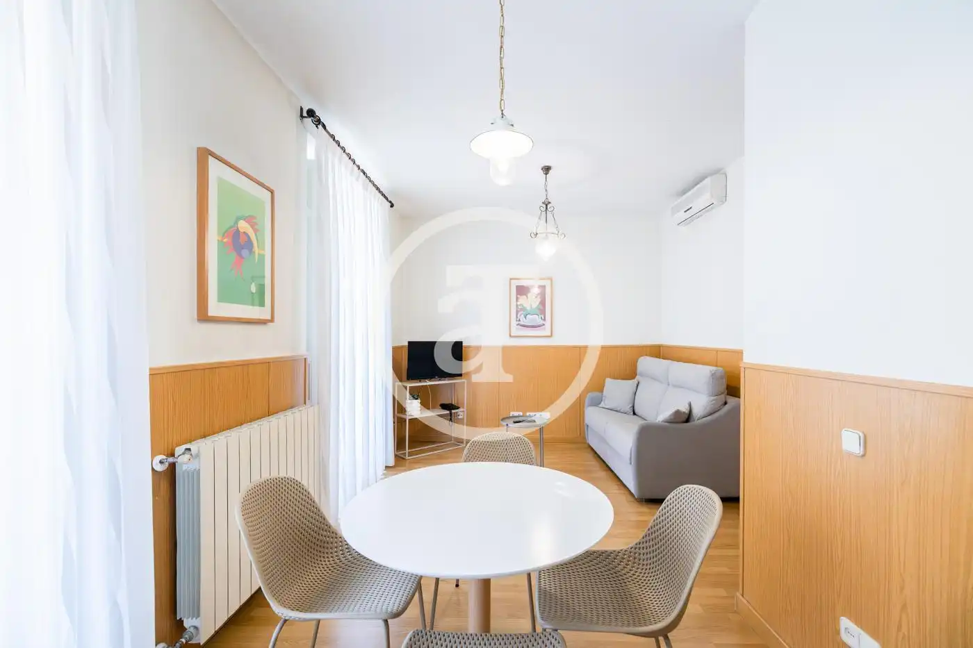 Sala de estar de Piso de alquiler en Madrid con Aire acondicionado, Calefacción y Amueblado