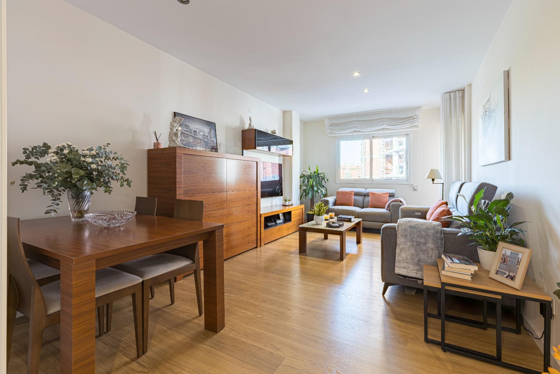 Living room of Flat for sale in  Murcia Capital  with Air Conditioner, Private garden and Storage room