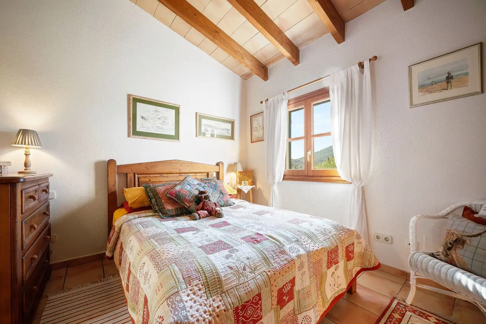 Schlafzimmer von Country house zum Verkauf in Andratx mit Klimaanlage, Heizung und Privatgarten