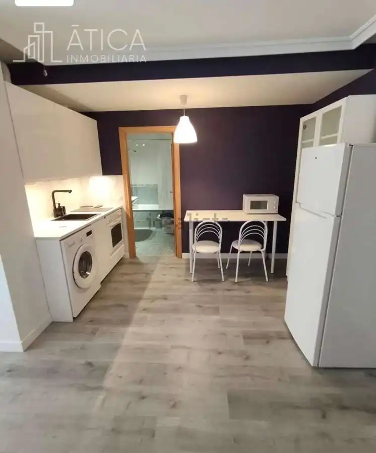 Cuina de Estudi de lloguer en Salamanca amb Calefacció, Terrassa i Moblat