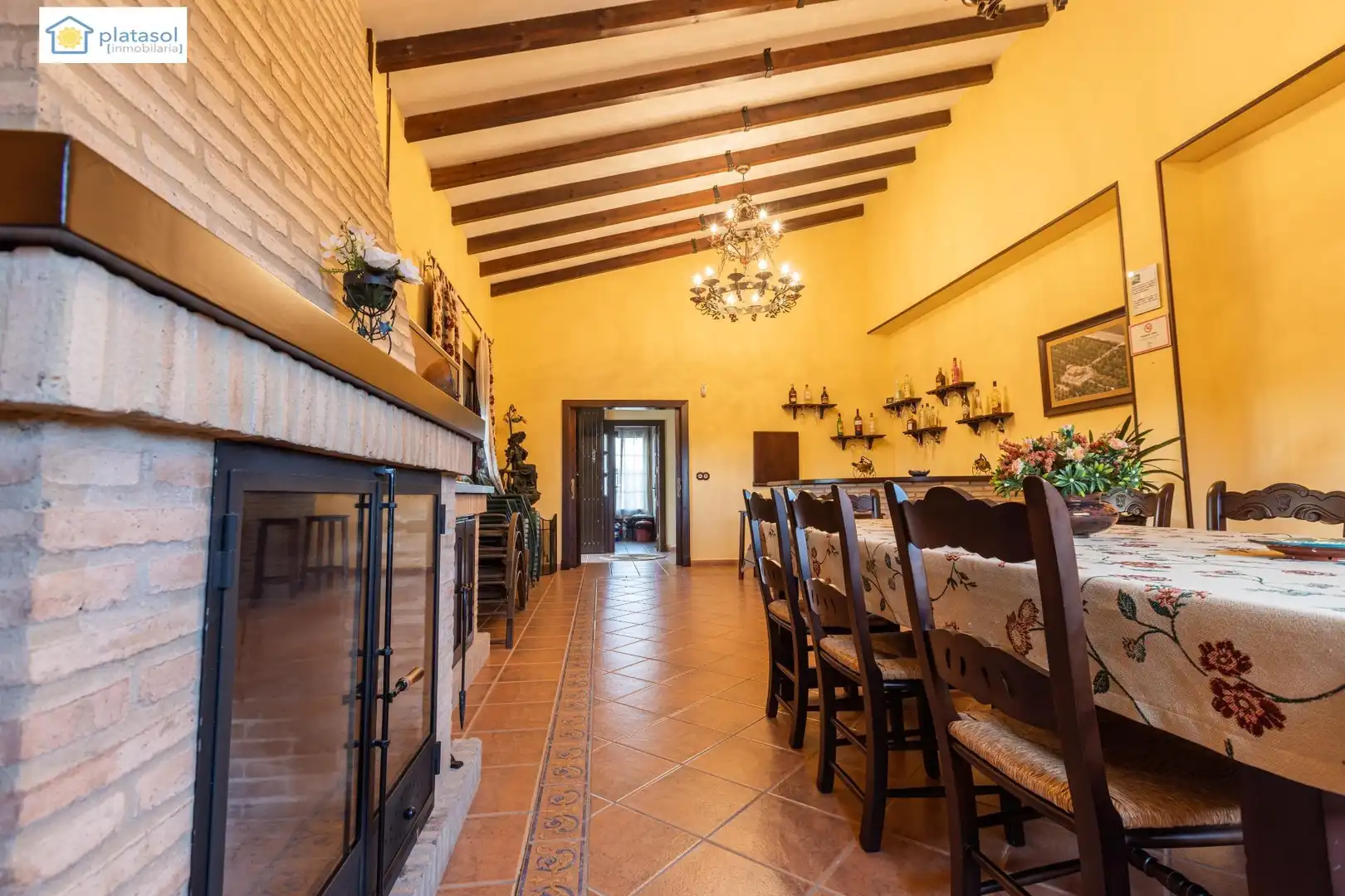Comedor de Finca rústica en venta en Chucena con Aire acondicionado, Calefacción y Jardín privado