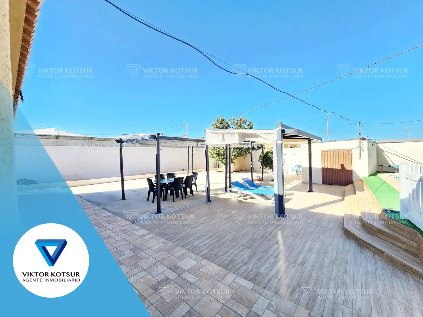 Terraza de Finca rústica en venta en Roquetas de Mar con Jardín privado, Terraza y Piscina