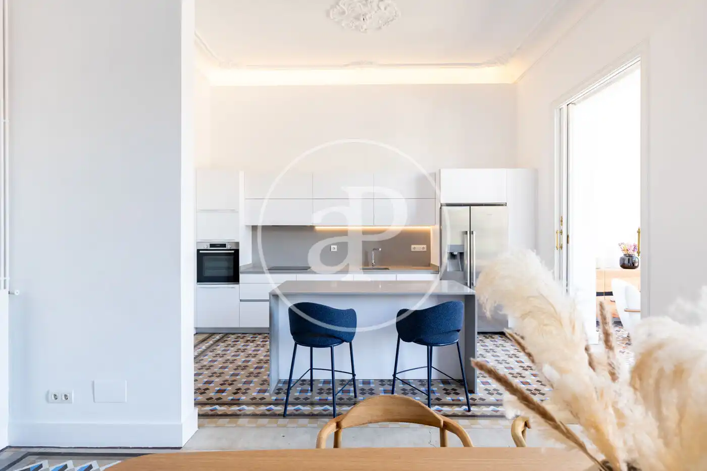 Küche von Wohnung zur Miete in Barcelona mit Klimaanlage, Heizung und Möbliert