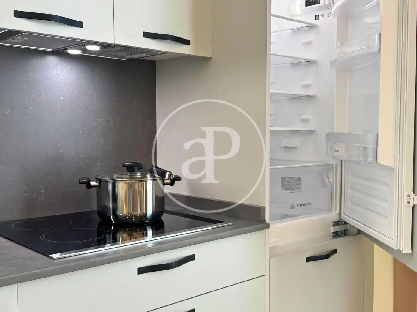 Cuina de Loft de lloguer en Valencia amb Aire condicionat, Calefacció i Moblat