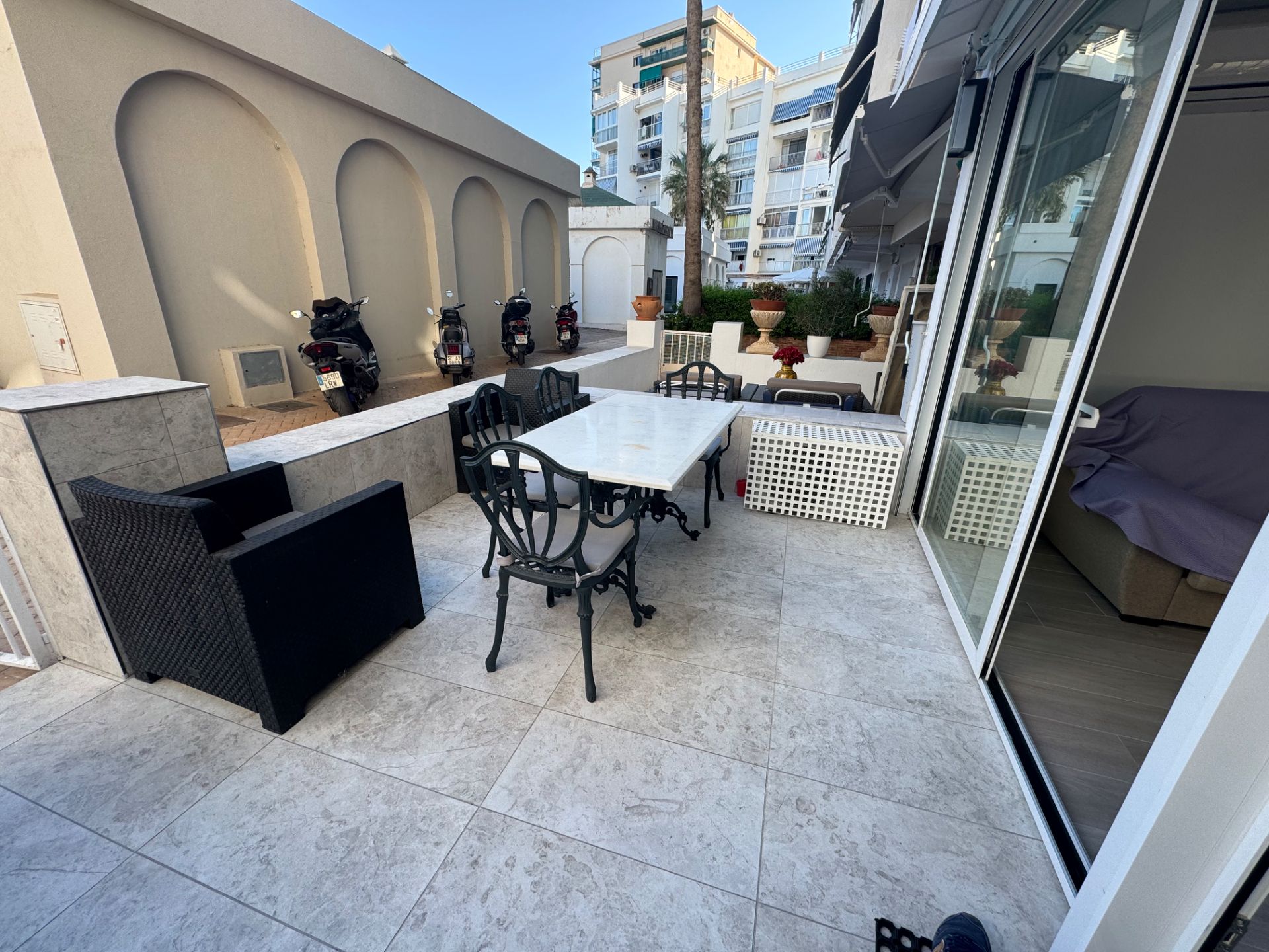 Terraza de Piso de alquiler en Fuengirola con Aire acondicionado, Calefacción y Terraza