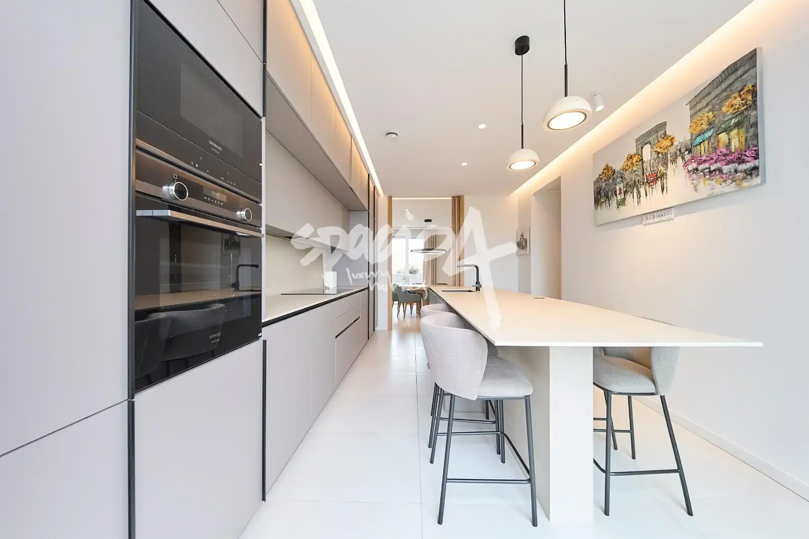 Cocina de Ático de alquiler en Pozuelo de Alarcón con Aire acondicionado, Calefacción y Jardín privado