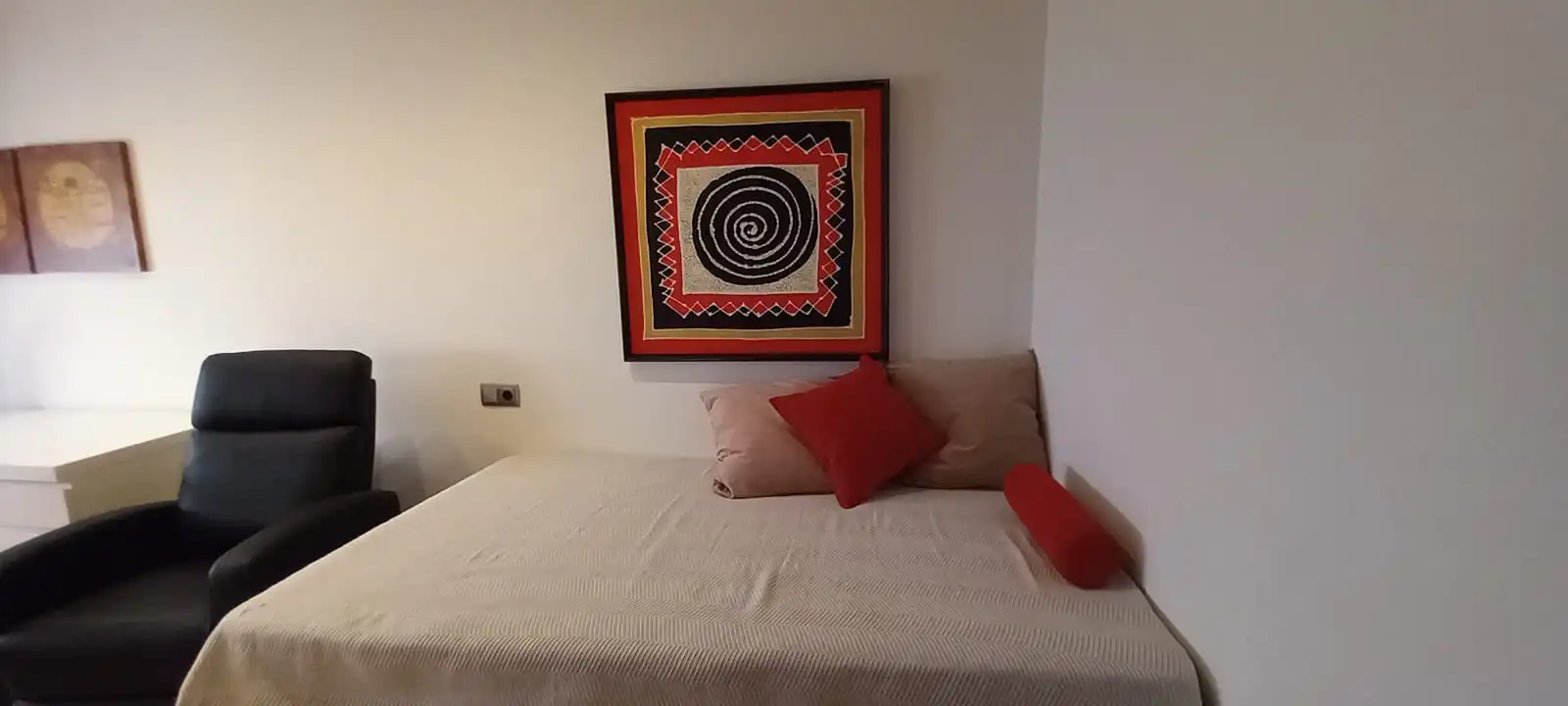 Schlafzimmer von Wohnung zur Miete in Sagunto / Sagunt mit Klimaanlage, Heizung und Möbliert