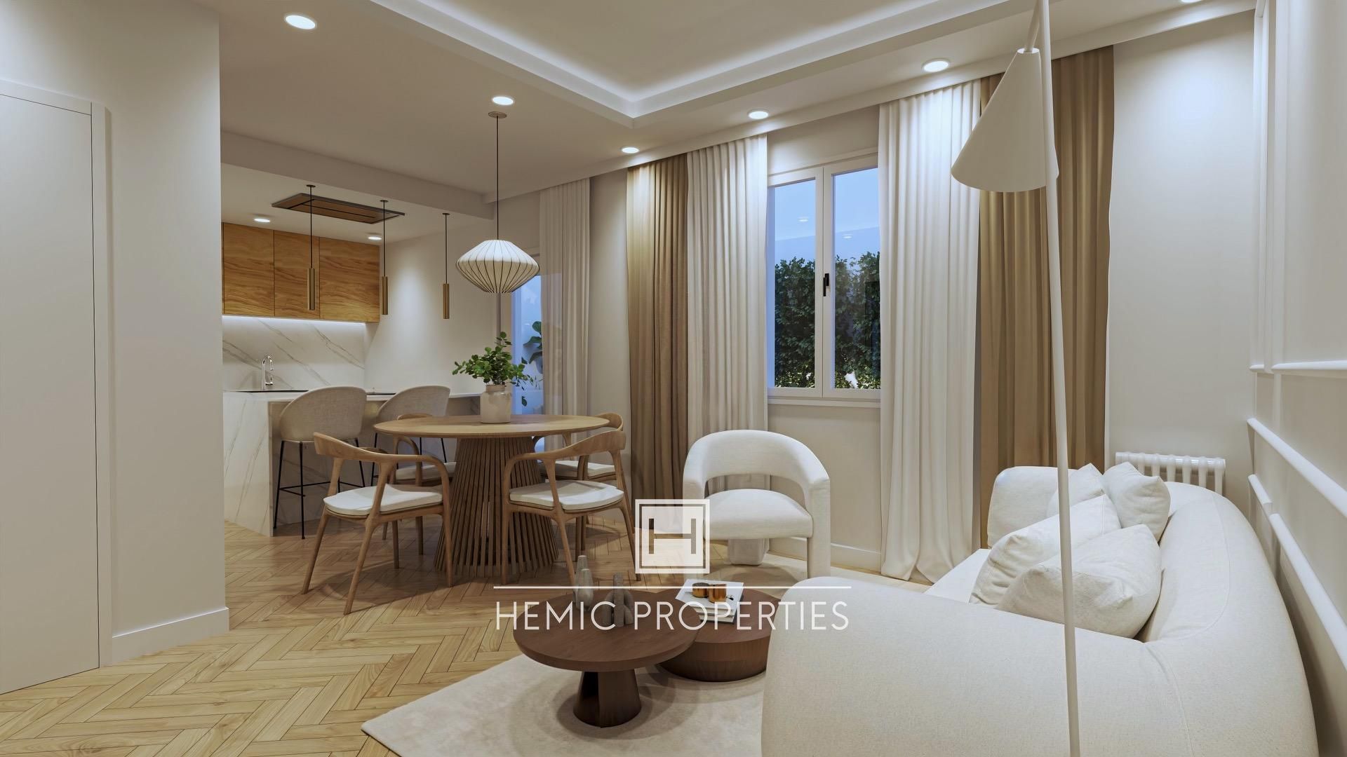 Living room of Flat for sale in  Madrid Capital  with Air Conditioner, Heating and Parquet flooring
