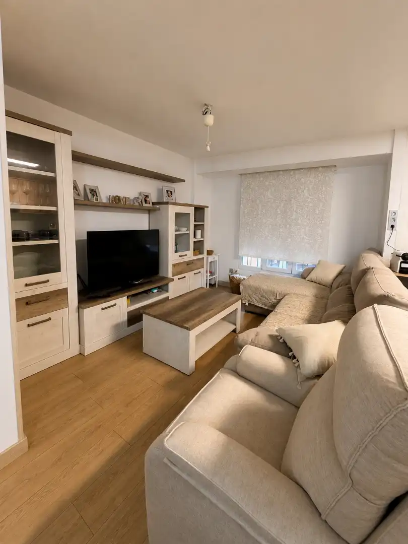 Living room of Flat for rent in Gijón   with Parquet flooring, Furnished and Microwave