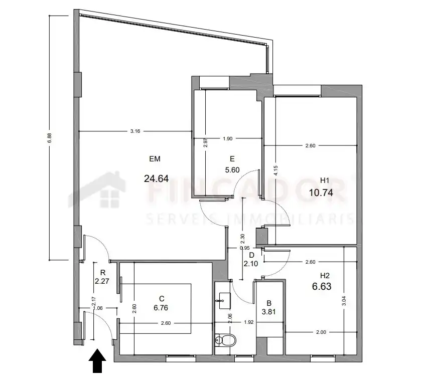 Wohnung zum Verkauf in Barcelona mit Klimaanlage, Heizung und Parkett