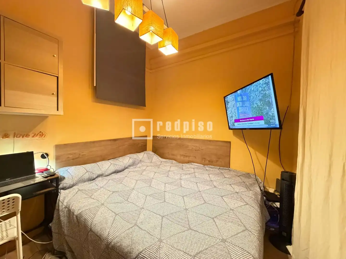 Schlafzimmer von Wohnung zur Miete in Madrid mit Klimaanlage, Heizung und Terrasse