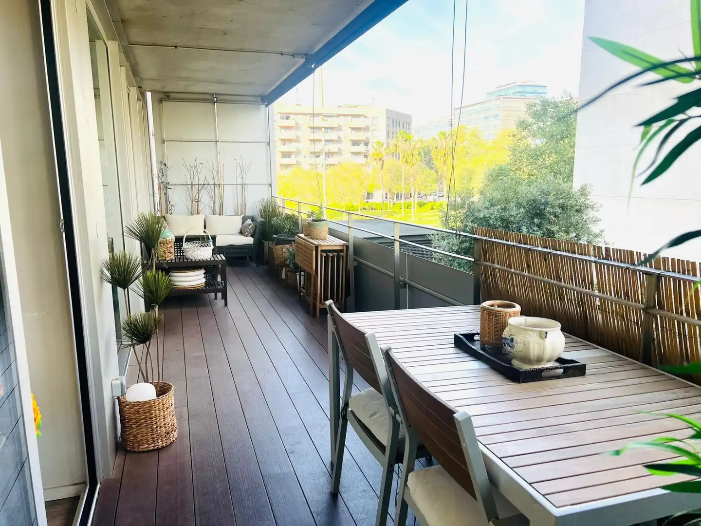 Terrasse von Wohnung zur Miete in Barcelona mit Klimaanlage, Heizung und Parkett