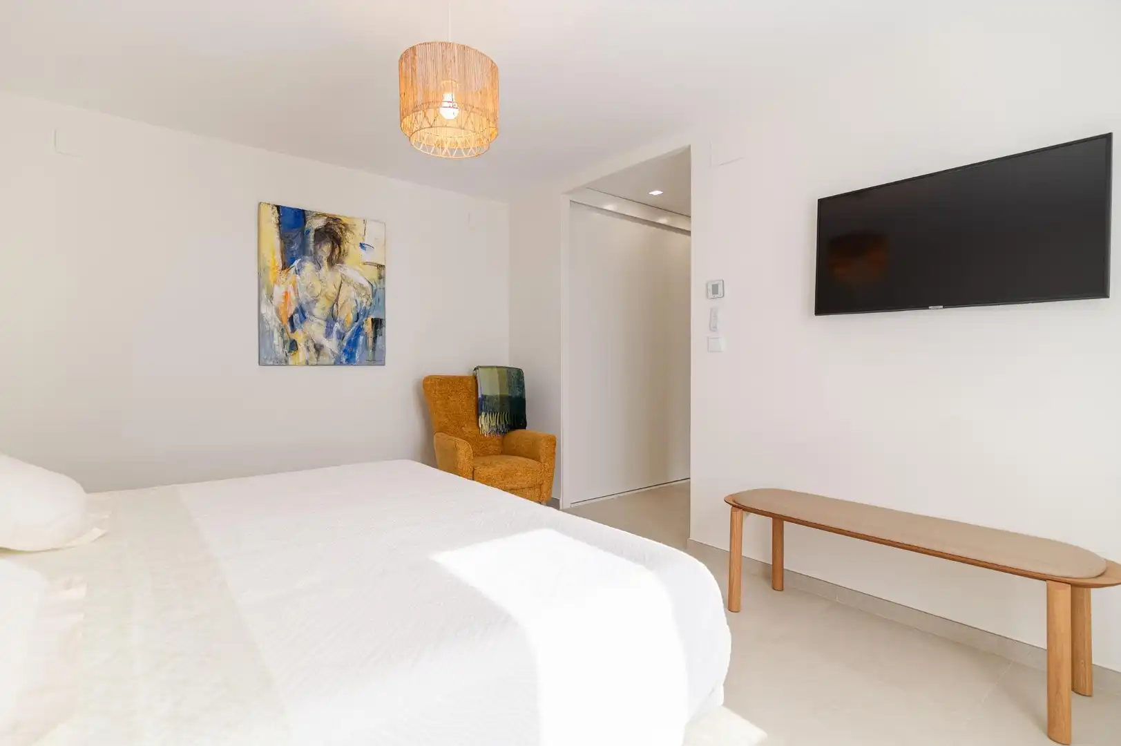 Schlafzimmer von Wohnungen zum Verkauf in Benicasim / Benicàssim mit Klimaanlage, Heizung und Privatgarten