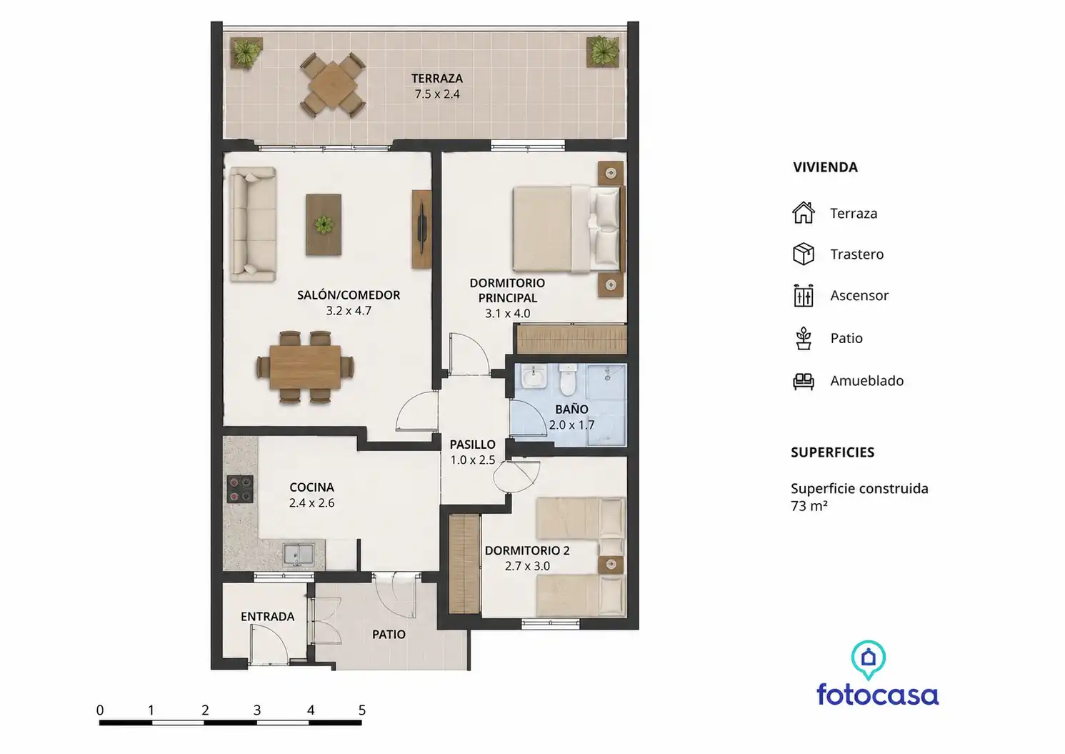 Piso en venta en Valencia con Terraza, Trastero y Amueblado