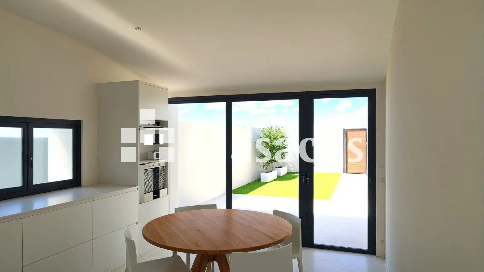 Cocina de Casa adosada en venta en Terrassa con Jardín privado
