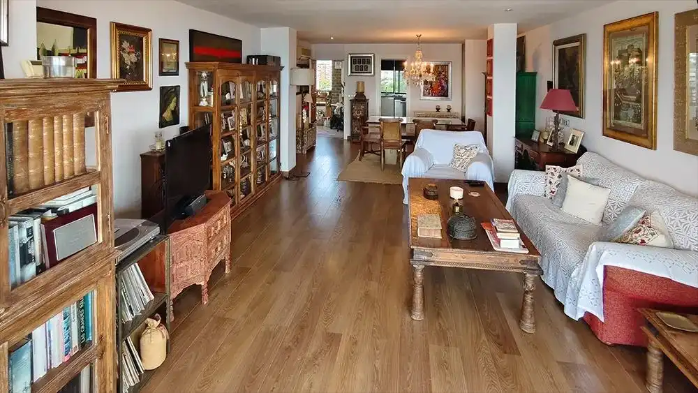 Sala d'estar de Pis en venda en Alicante / Alacant amb Aire condicionat, Calefacció i Jardí privat